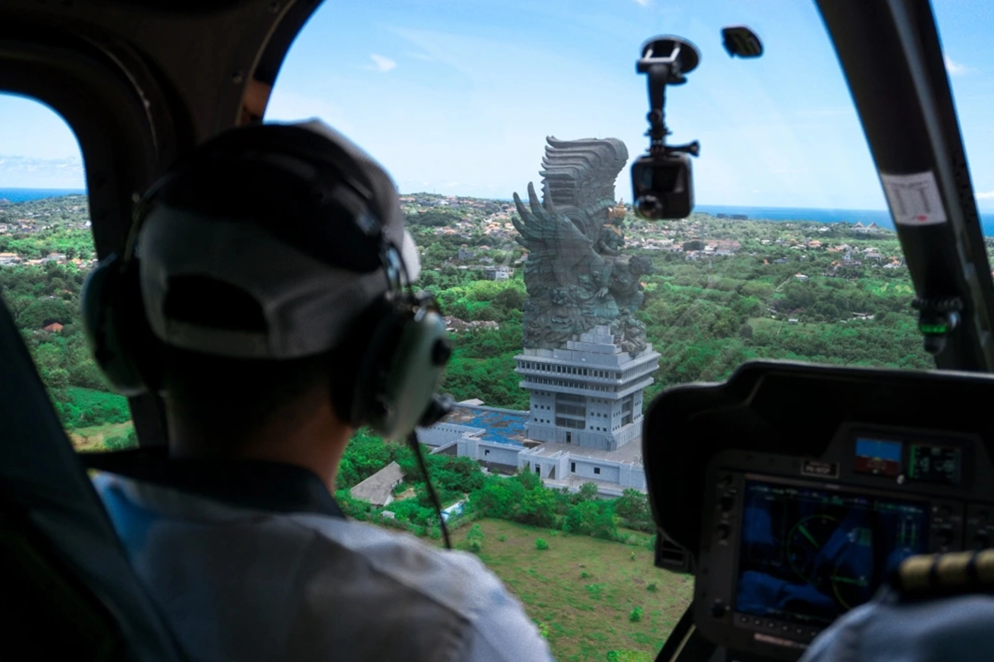 Helicopter Tour Bali Aerial View Over Nature